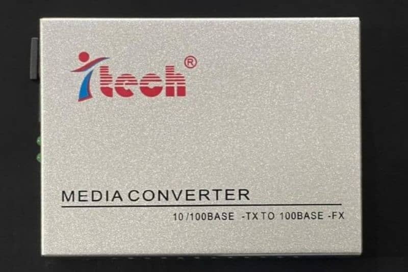 iTech Fiber Ethernet Media Converter 10/100 3