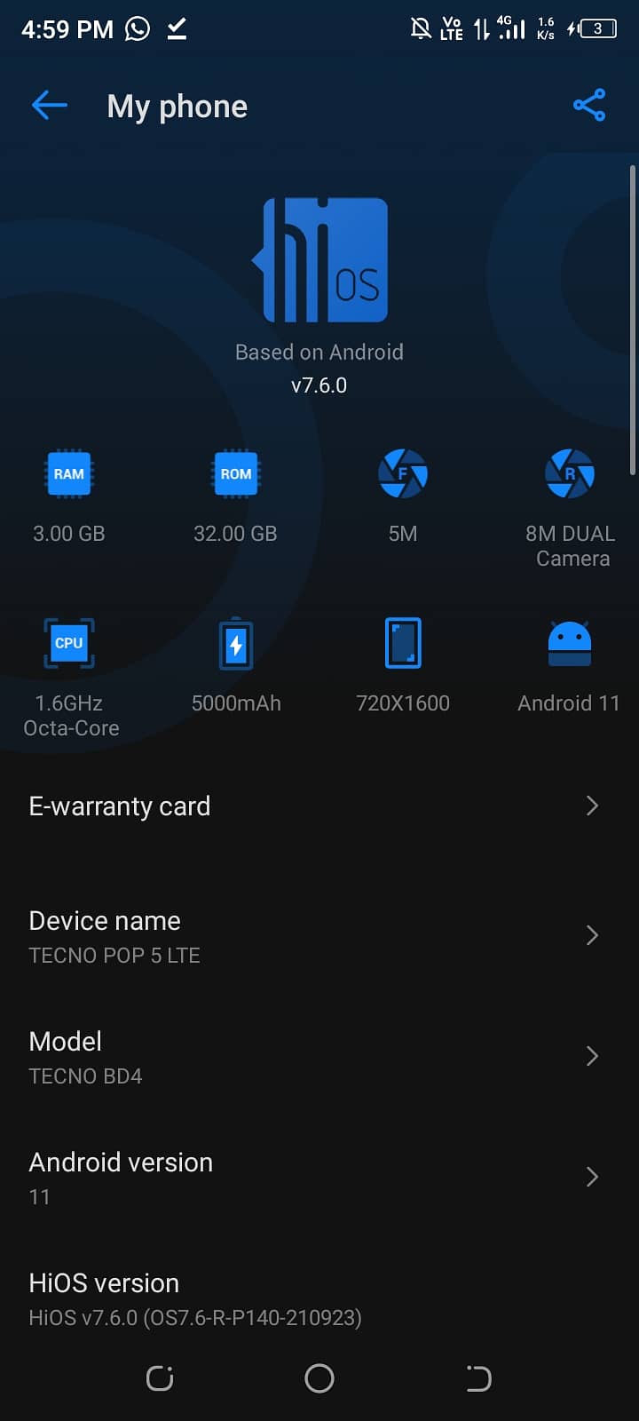 Tecno pop 5 LTE 3/32 3