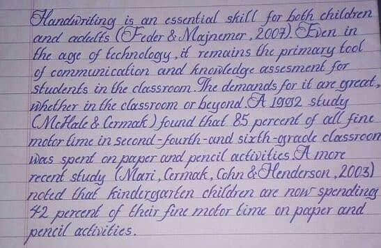 Handwriting Assigment Work 0