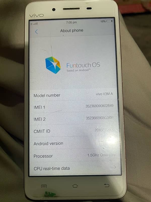 Vivo  V3M A Official  Pta  Approved  With  Raseed 8