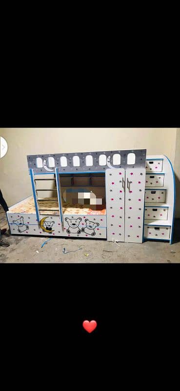 bunker bed, Kids, baby, triple, double, wooden, furniture, 03234921584 17