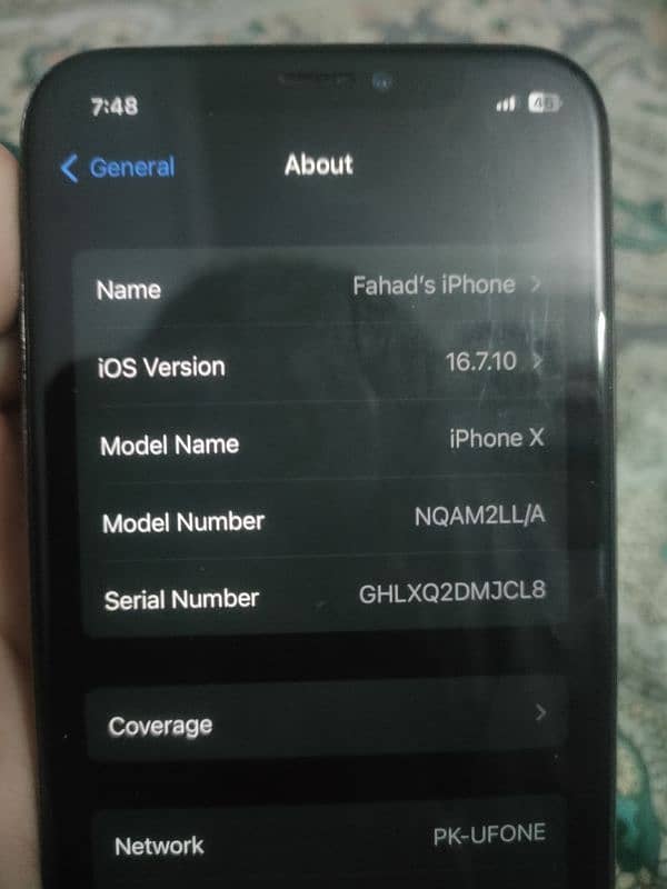 iPhone X PTA approved 256 Gb 5