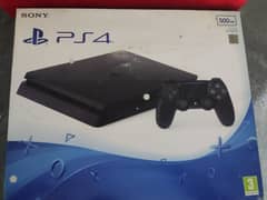 PS4 Slim 500GB with box and titles