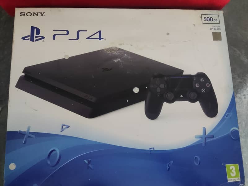 PS4 Slim 500GB with box and titles 0