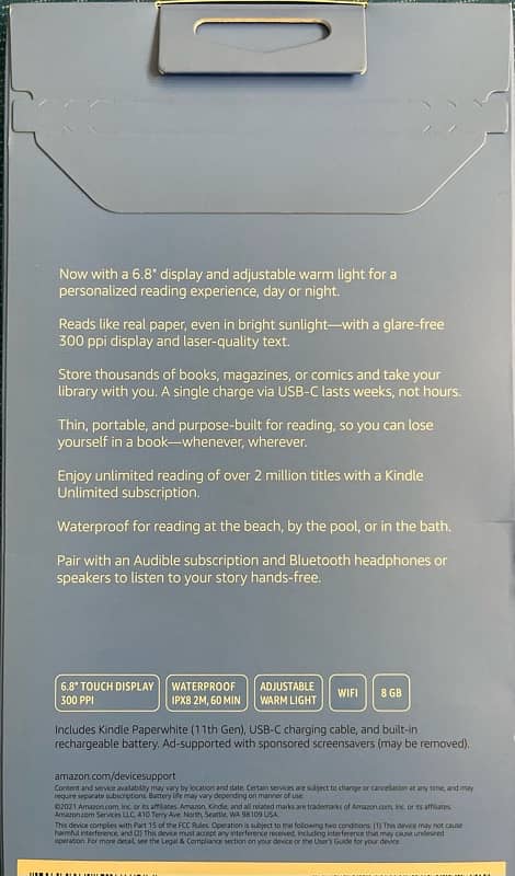 Kindle 11th Generation Paper White 1