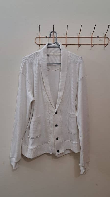 ELEGANT OLD MONEY WHITE MEN CARDIGAN/COAT 2