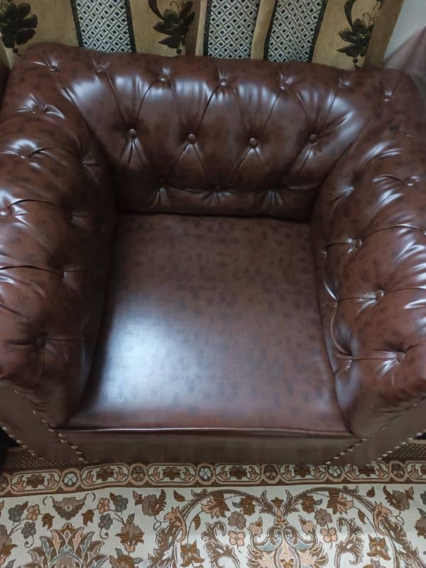 7 Seater Leather Sofa Set 5