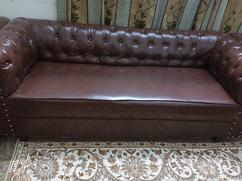 7 Seater Leather Sofa Set 8