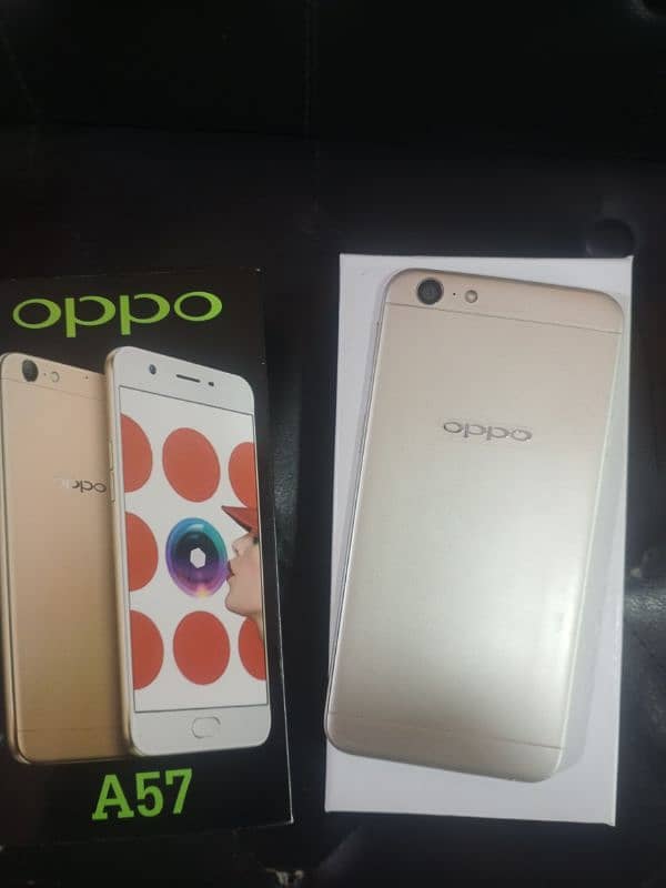 oppo A57 (4/64) ram with box lush condition 0