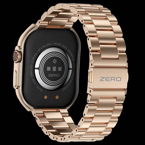 ZERO ELITE Smartwatch Rose Gold -Amoled Display,Bluetooth Calling,New 1