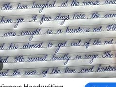 handwriting assignment work