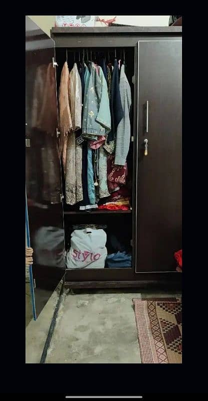 spacious wardrobe for a small family. 2