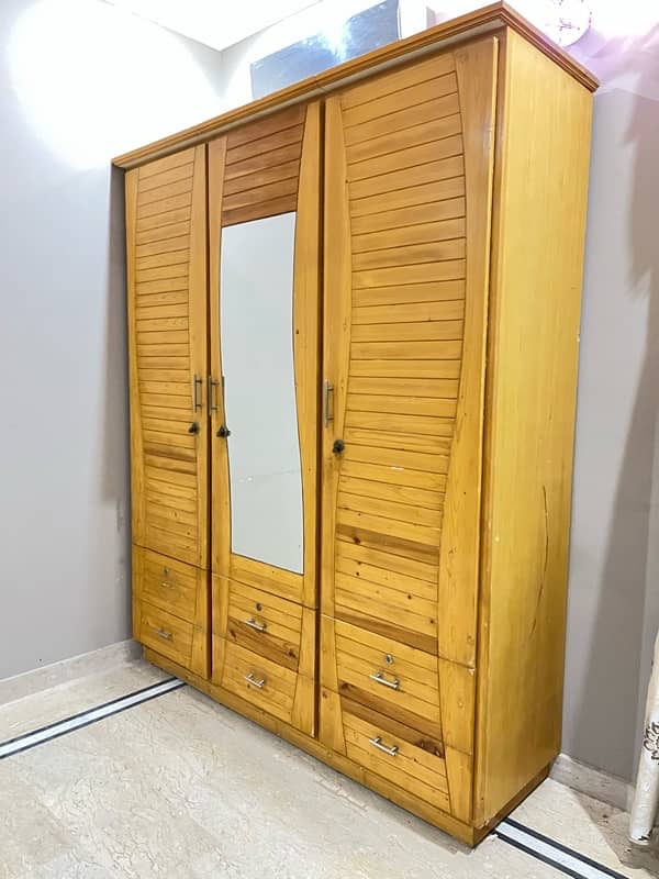 3-Door Wooden Cupboard - Good Condition 1