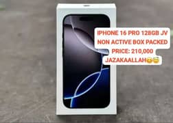 IPHONE 16 PRO AND 16 PRO MAX JV NON ACTIVE BOX PACK AVAILABLE