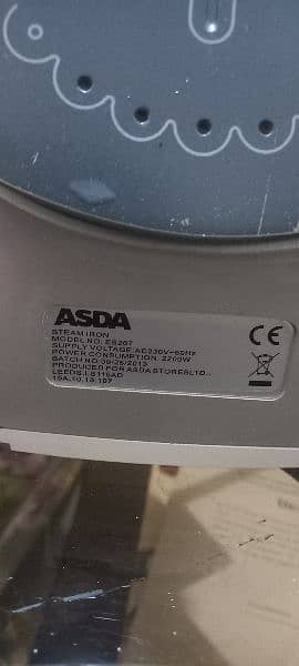 ASDA Steam Iron (United Kingdom) 3