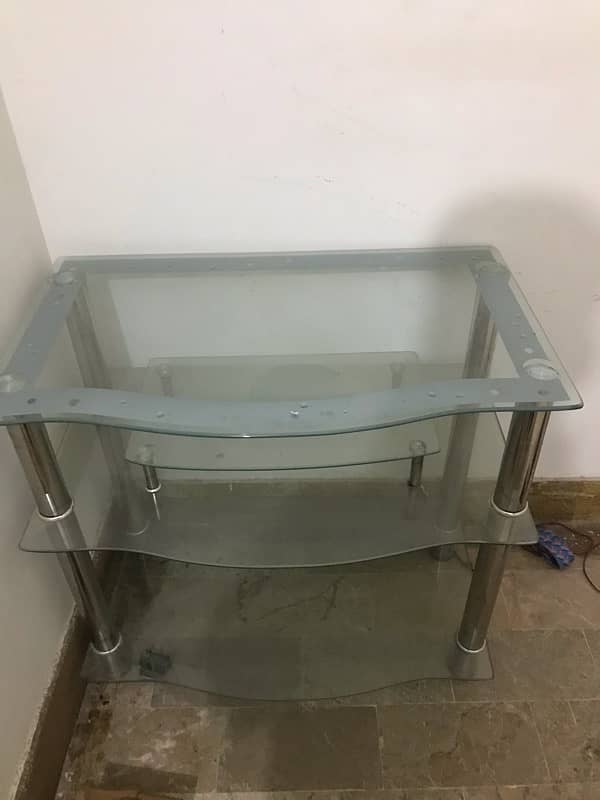 Glass trolley in good condition 1