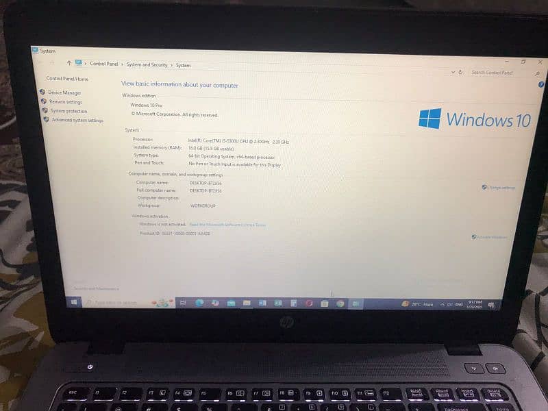 HP Elite BookG4 5th gen cor i5 16 Gb 256 SSD 1