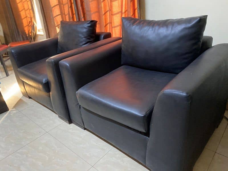 5 seater leather sofa set 2