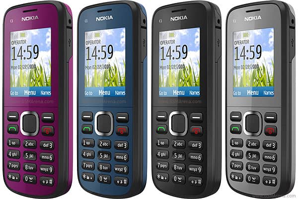 Nokia C102 Original With Box Single Sim 2G Support 1.8 Inches Display 0