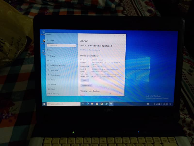 Cori5 Laptop 6gb ram 160 hardisk 10