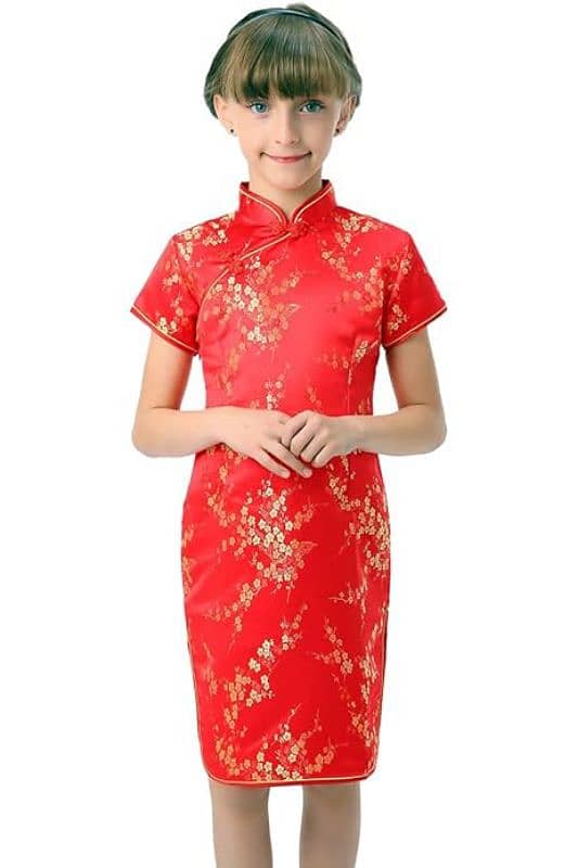 Chinese silk shirt short - Cheongsam - S/M size - Qipao -Shanghai silk 0