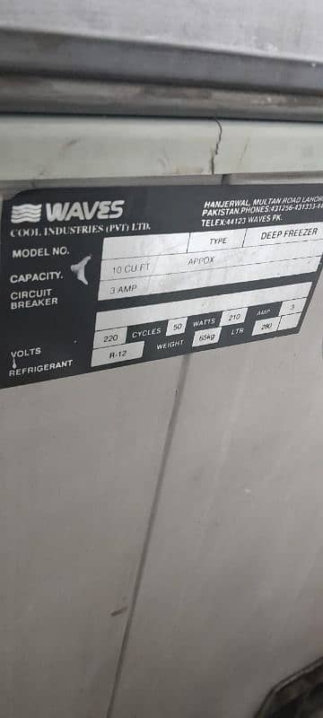 waves deep freezer original compressor in original working condition 3