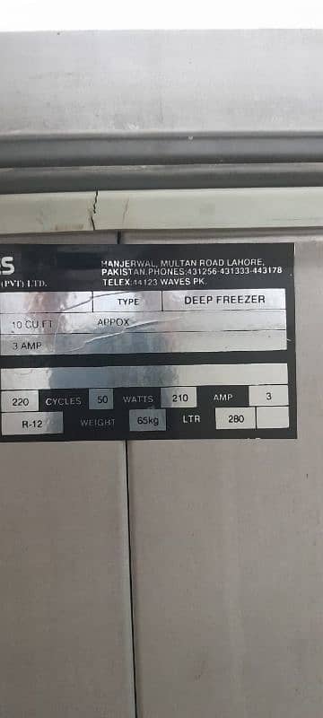 waves deep freezer original compressor in original working condition 4