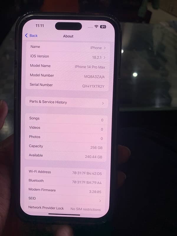 I phone 14 pro max 256 GB PTA approved dual 1