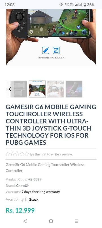 Gamesir G6 Mobile wireless Controller for Gamers 2