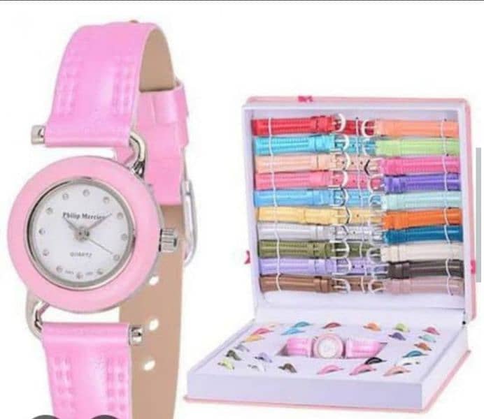 21 in 1 colour interchangeable ladies watch set 1