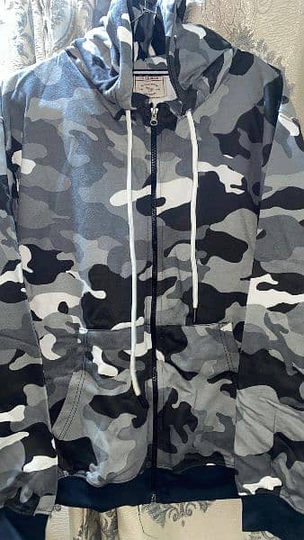 Camouflage zipper hoodie for men 0