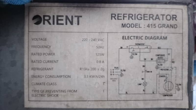 orient fridge  415 leter 0.3. 3.5. 1.6. 3.0. 5.3. 3 8