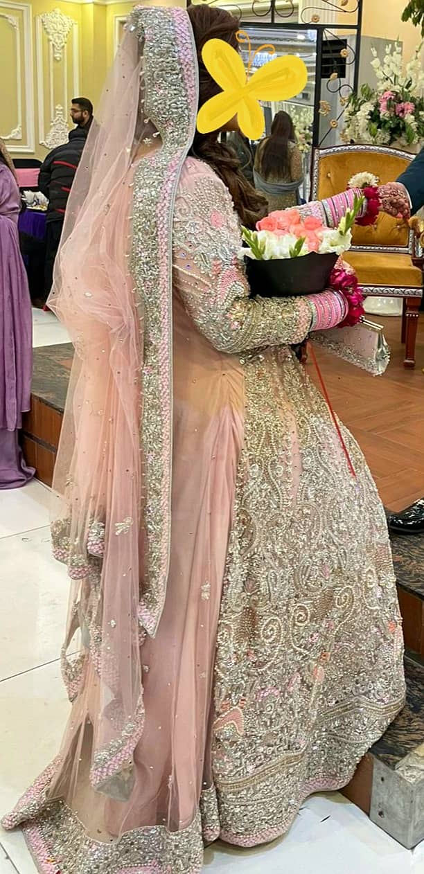 Bridal Walima Dress. Hand made pearls work 1