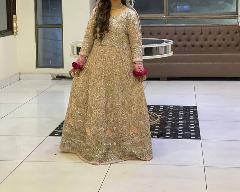 Bridal Walima Dress. Hand made pearls work 2