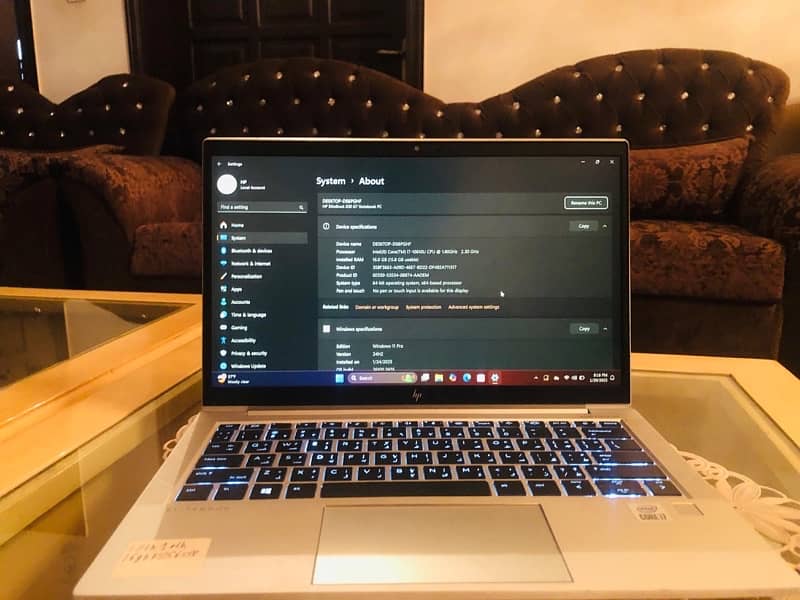 HP elitebook i7 10th Gen 8