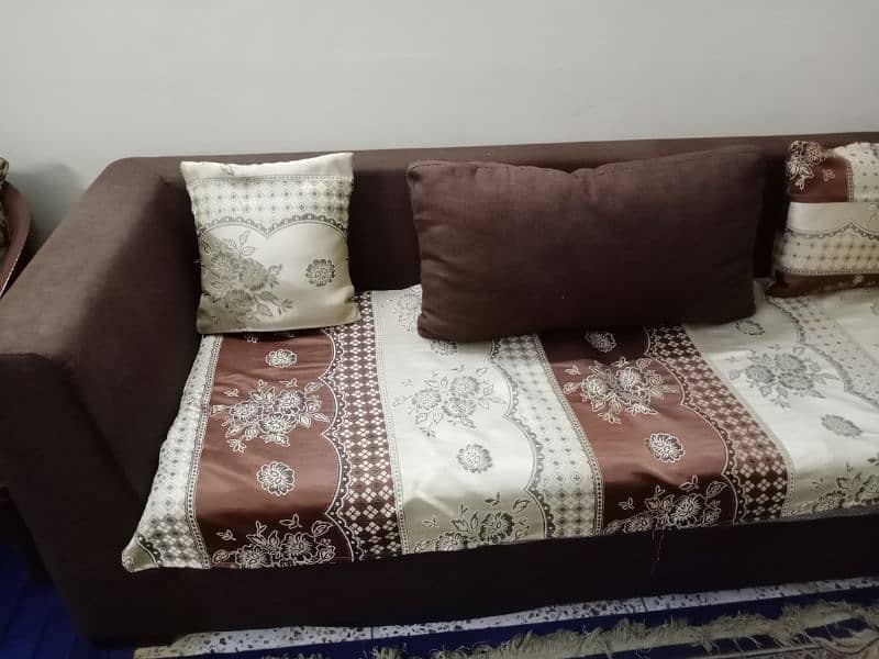 L-shape Sofa set With Center and Corner Table. 2