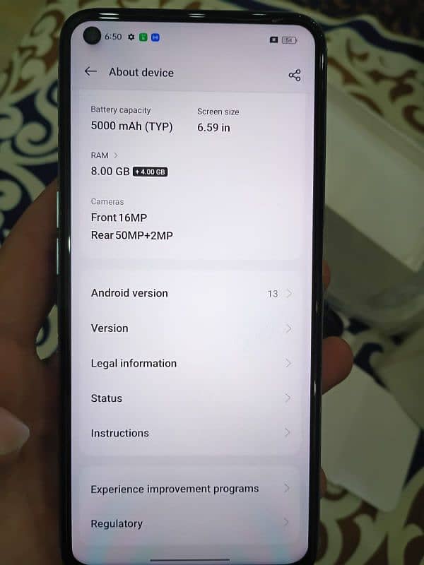 Oppo a96 (8+8gb 128gb) urgent sale 7