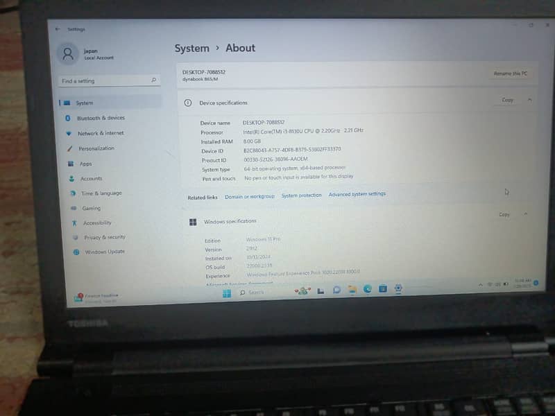 core i3 8th generation toshiba dynabook laptop 2