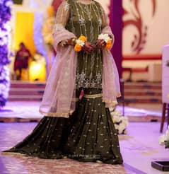 gharara mehndi dress