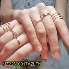 6Pcs Golden Ring Set