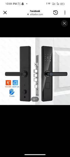 smart fingerprint handle security electric door lock apartment