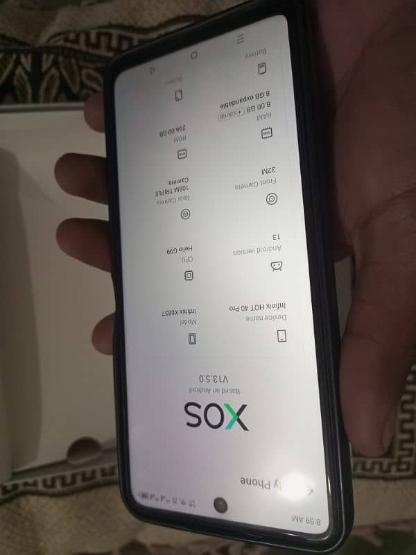 Infinix hot40 pro 8+8/256 complete box 3