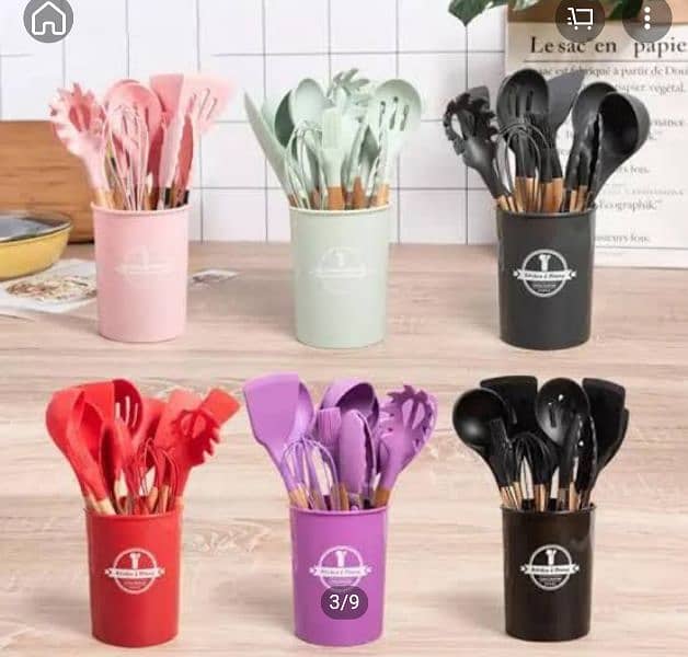 Silicone Kitchen Utensils Set - 12 Pieces 1