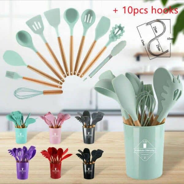 Silicone Kitchen Utensils Set - 12 Pieces 3