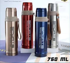 Sports Vacuum Flask 750ML Stainless Steel Water Bottle – Hot and Cold