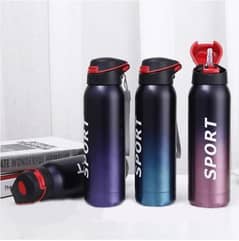 Sport Stainless Steel Water Bottle – Hot & Cold 500ml with Straw