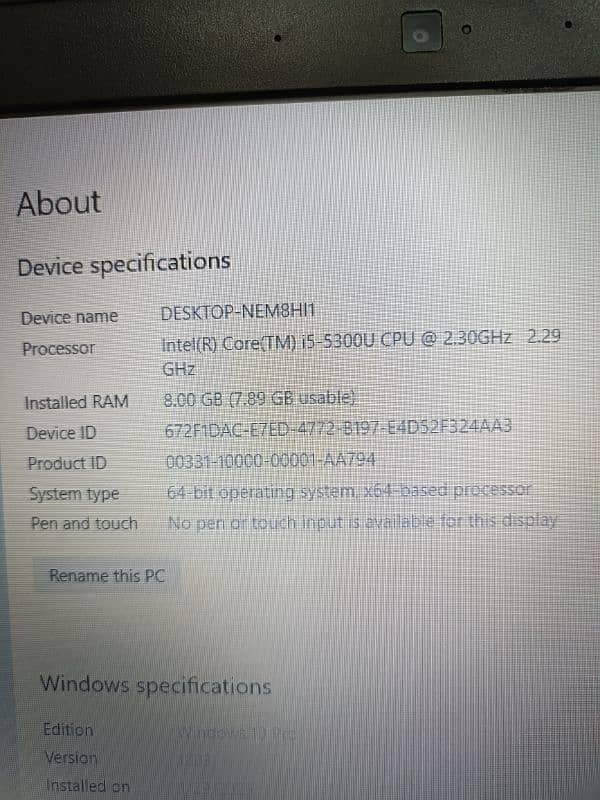 Dell Laptop E5450 5th Generation 5