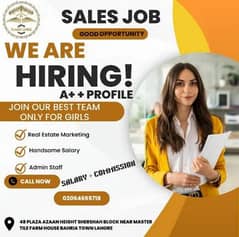 We are hiring Only Girls