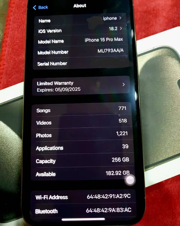 IPHONE 15 PRO MAX 256 GB NON PTA 9