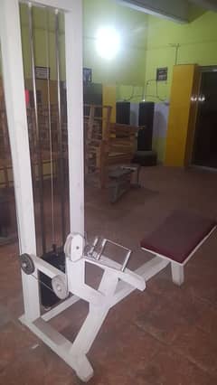 Rowing machine, bench press bench